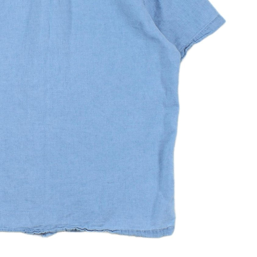 Mens Shirt Short Sleeve Cotton Linen