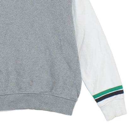 Mens Spell Out Sweatshirt Crew Neck Logo Cotton