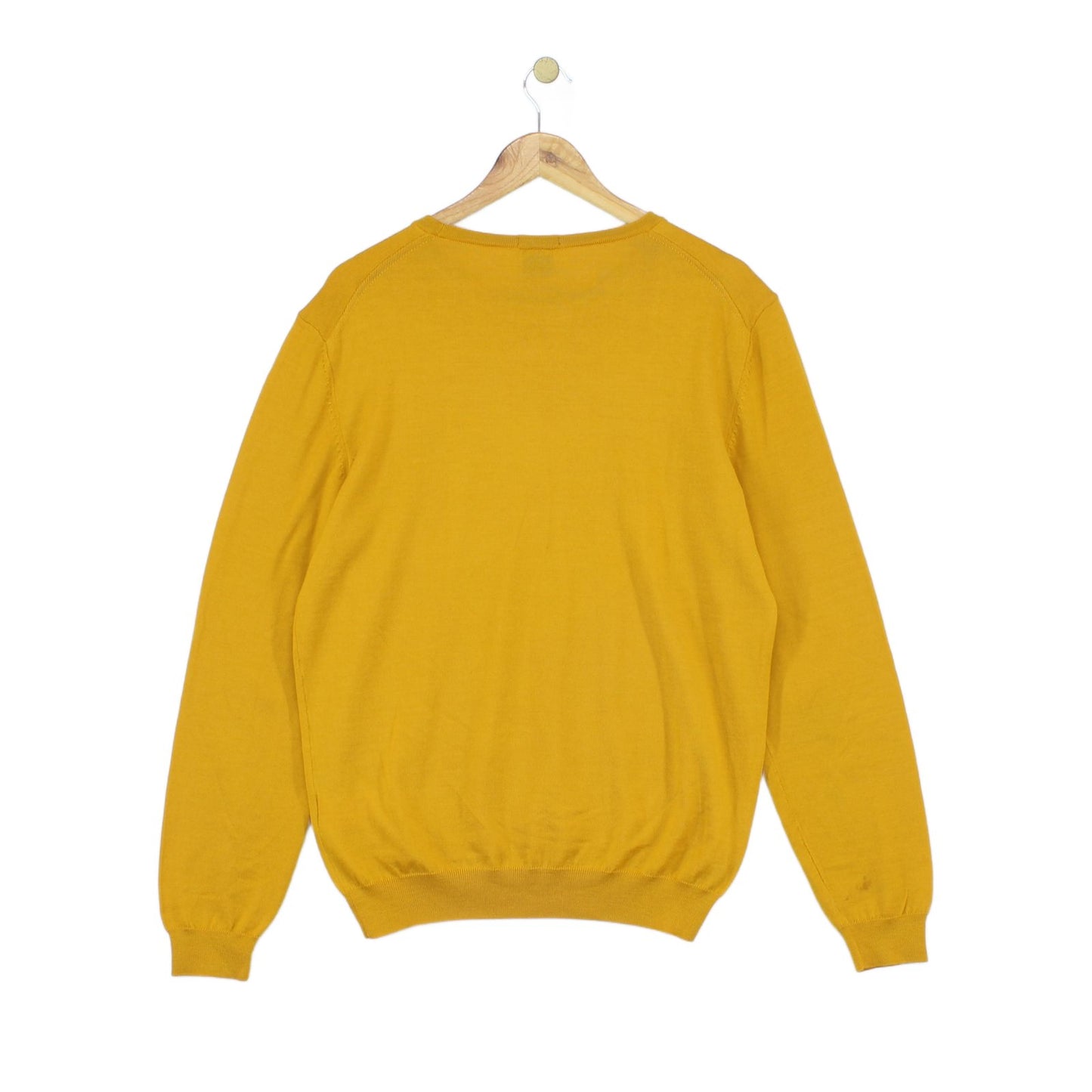 Mens Fine Knit Jumper Wool Crew Neck