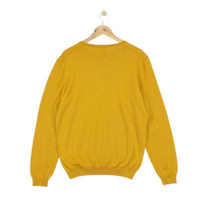 Mens Fine Knit Jumper Wool Crew Neck