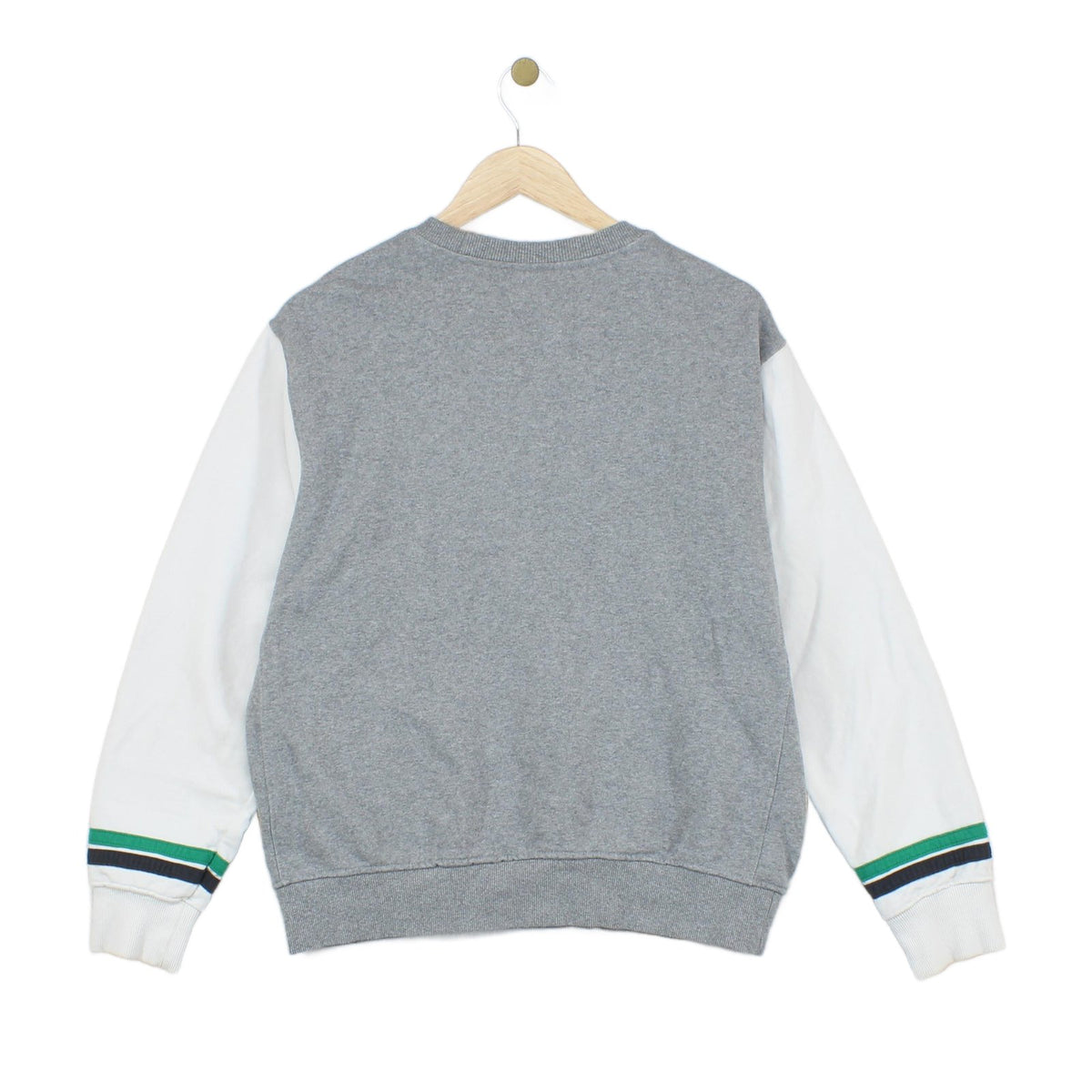 Mens Spell Out Sweatshirt Crew Neck Logo Cotton