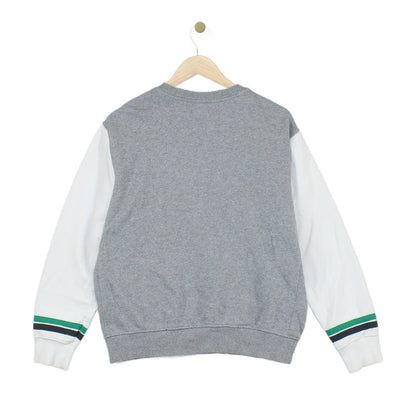Mens Spell Out Sweatshirt Crew Neck Logo Cotton