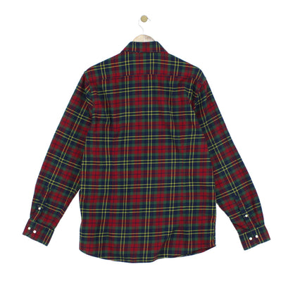 Mens Check Shirt Tartan Long Sleeve Button Up Classic