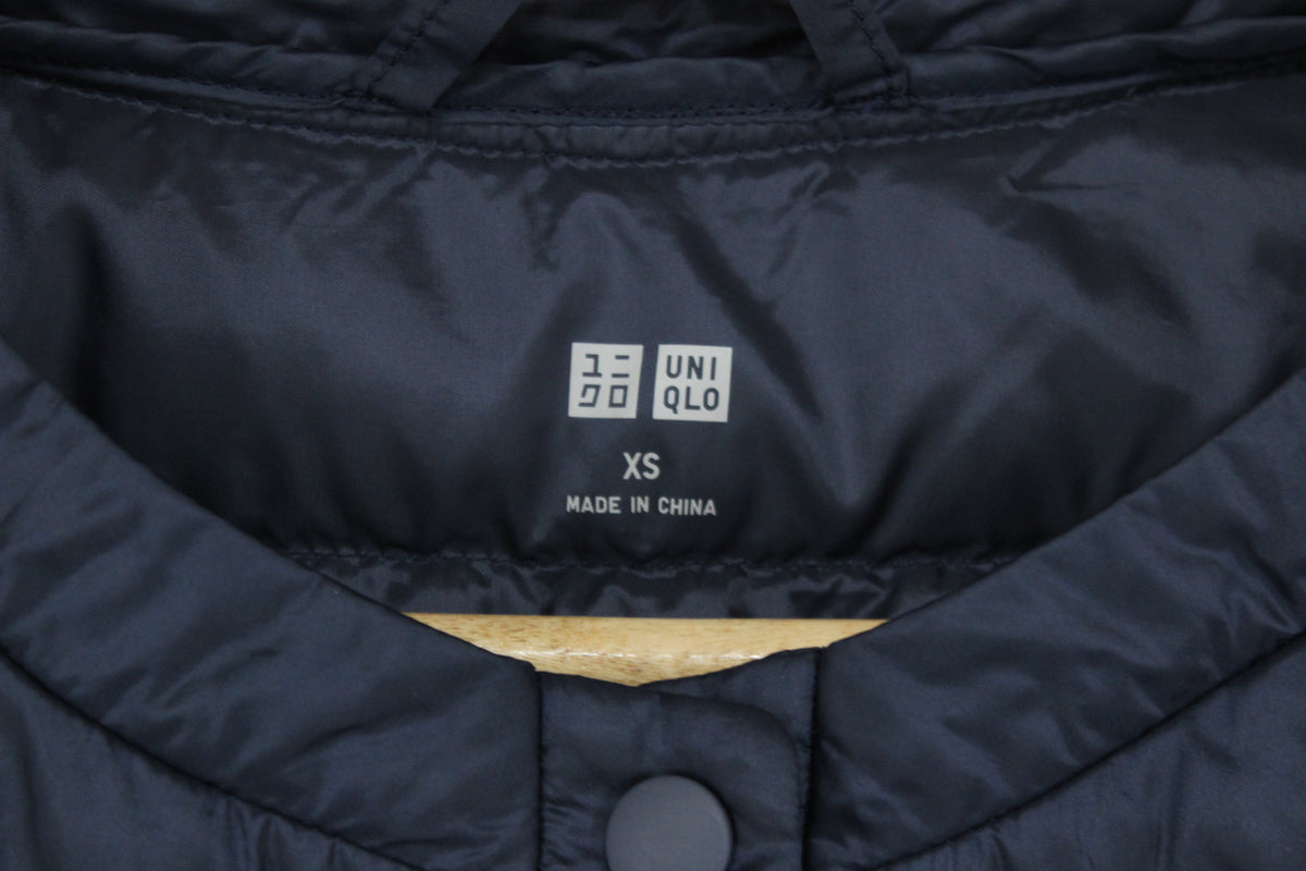 Womens Quilted Down Jacket Snap Button Lightweight