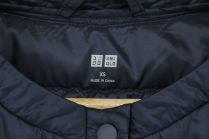 Womens Quilted Down Jacket Snap Button Lightweight