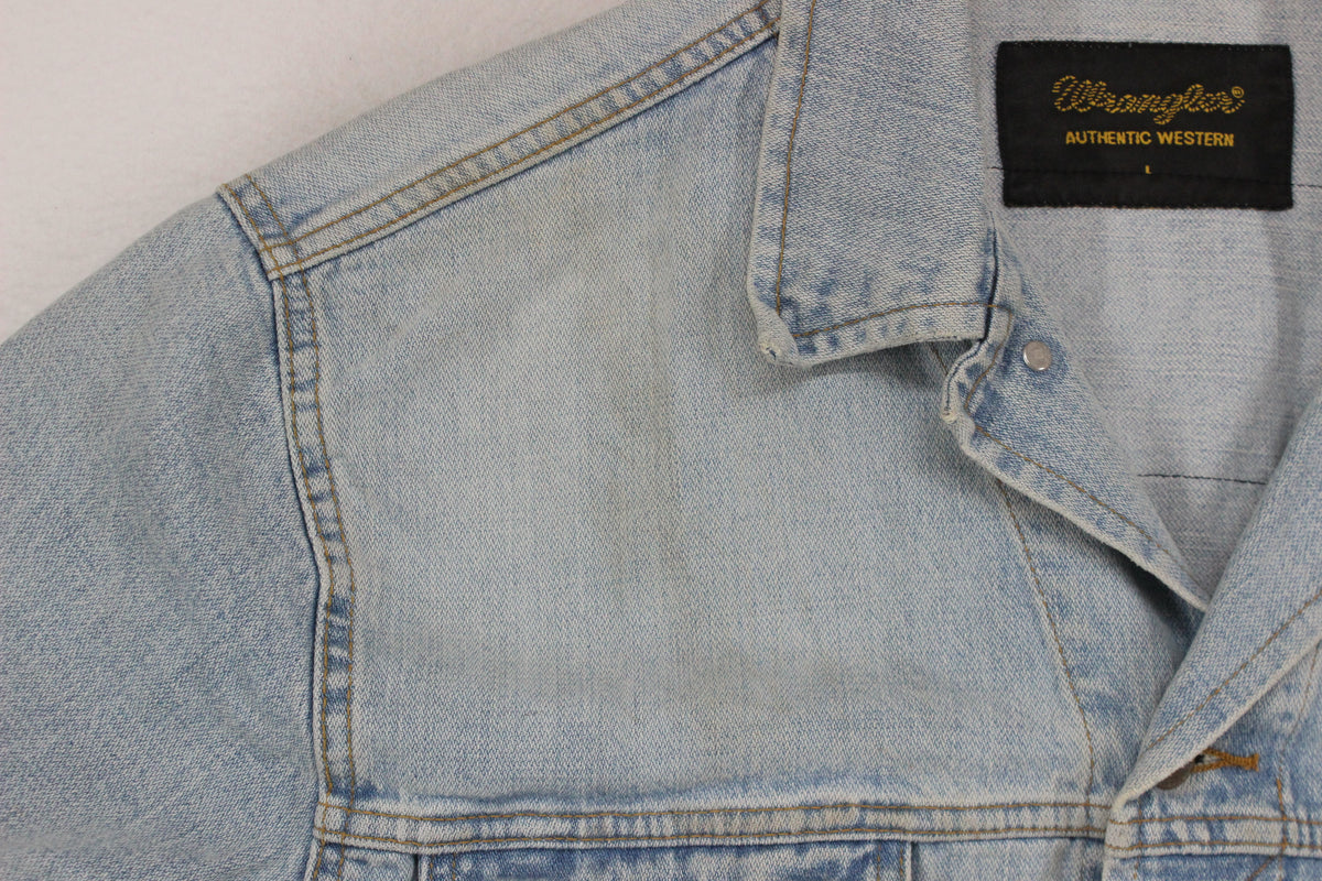 Mens Denim Jacket Motorcycle Reworked Cotton