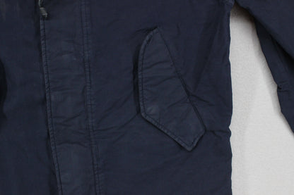 Mens Jacket Hooded Full Zip Cotton