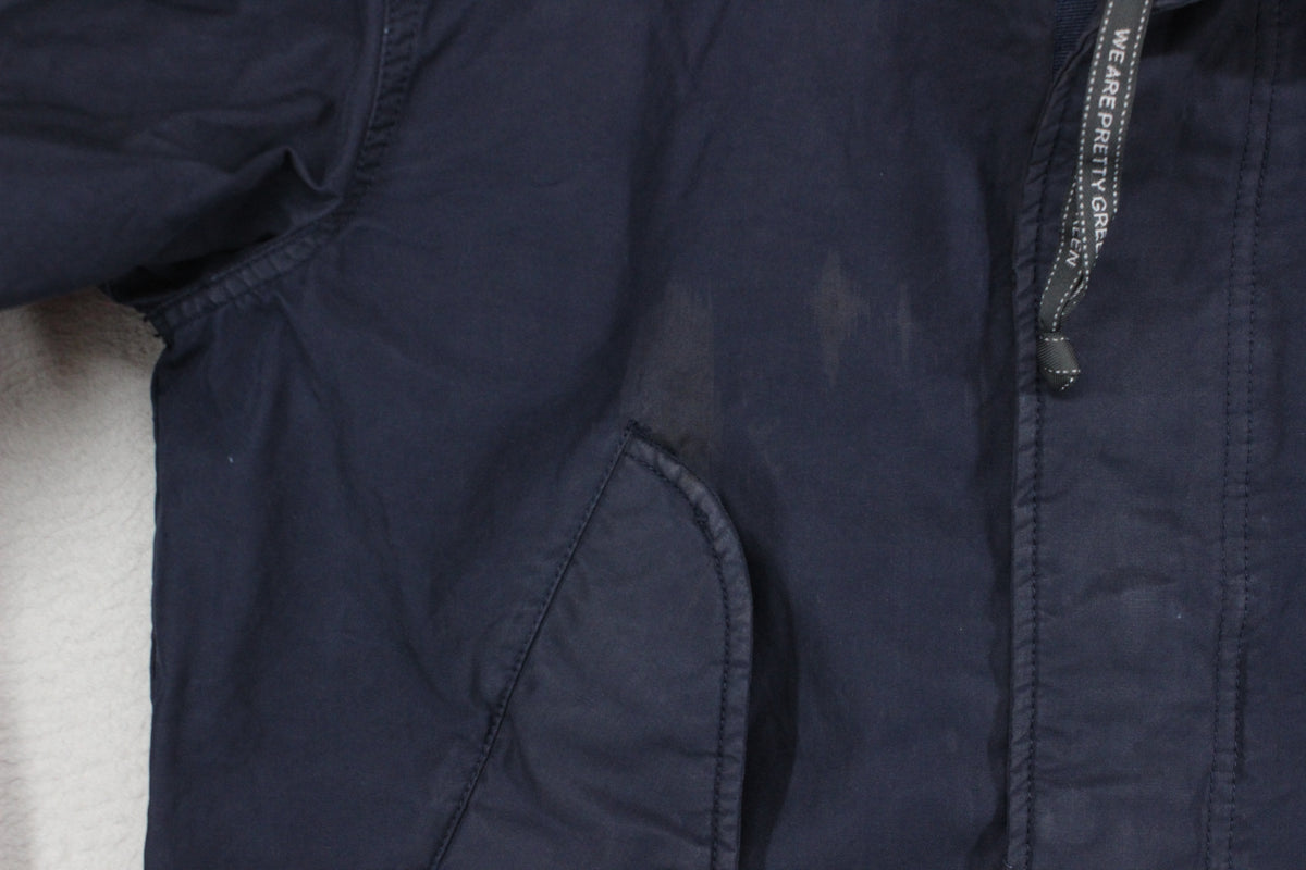 Mens Jacket Hooded Full Zip Cotton