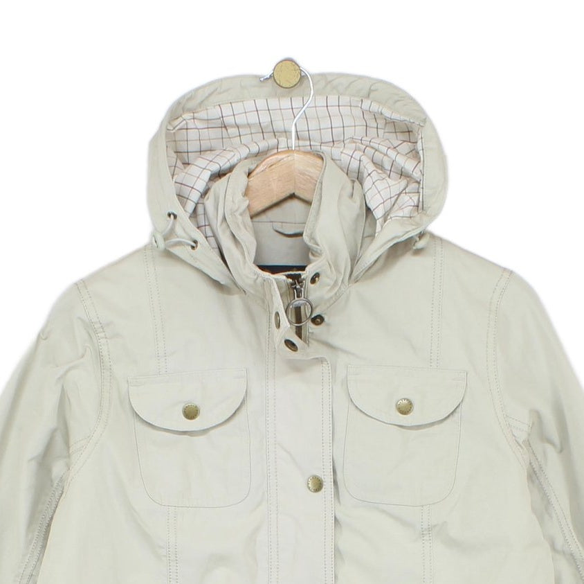 Womens Waterproof Jacket Breathable Hooded Plaid Lining