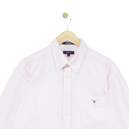 Mens Striped Shirt Oxford Banker Regular Fit Long Sleeve