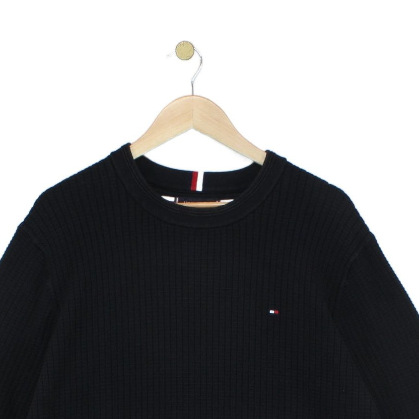 Mens Ribbed Jumper Crew Neck