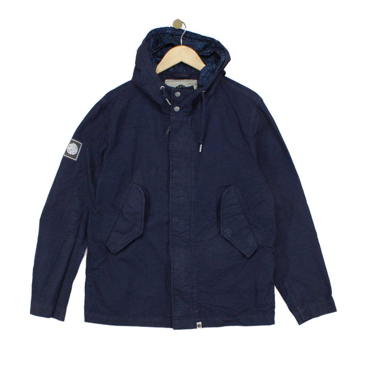 Mens Jacket Hooded Full Zip Cotton