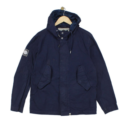 Mens Jacket Hooded Full Zip Cotton