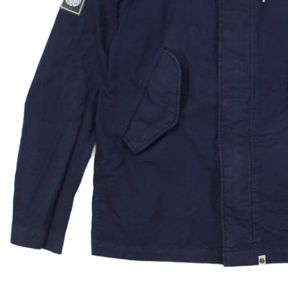 Mens Jacket Hooded Full Zip Cotton