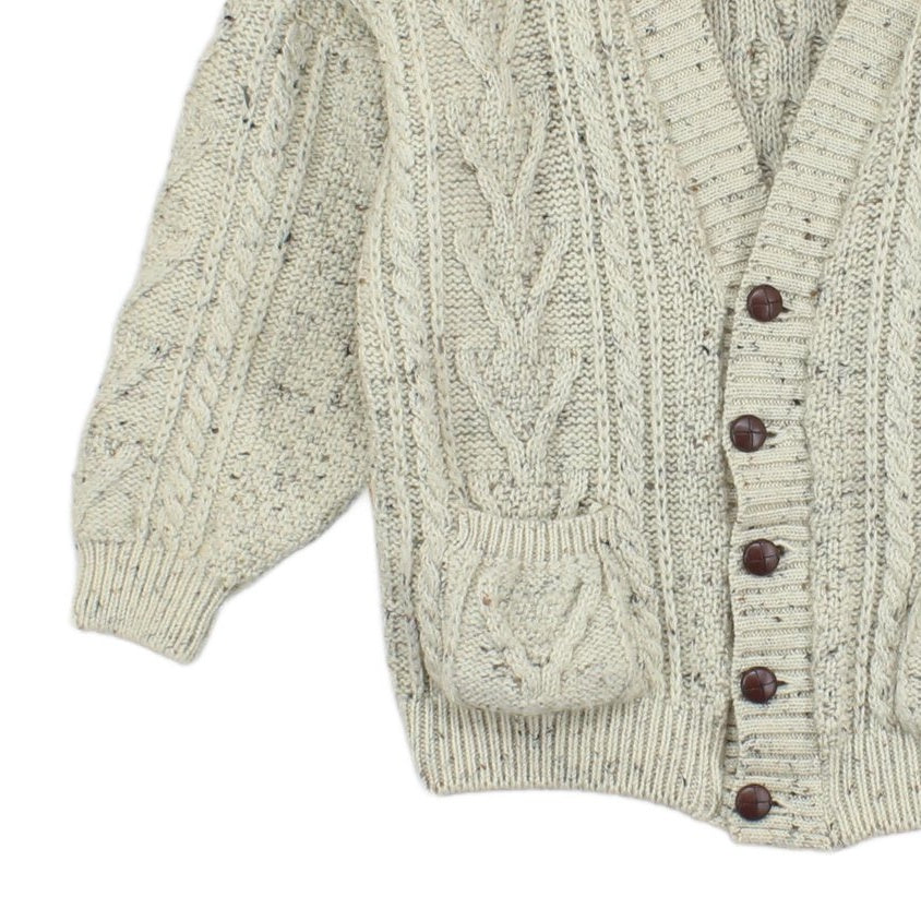 Womens Cable Knit Cardigan Chunky Knit Wool
