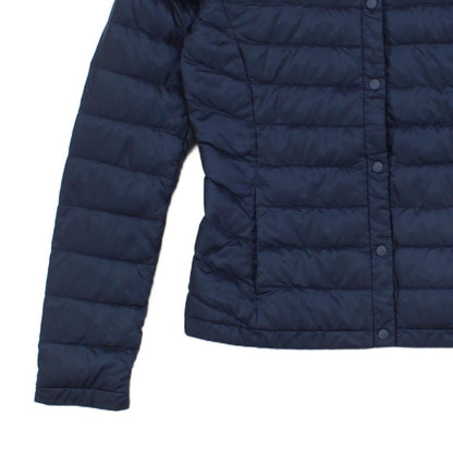 Womens Quilted Down Jacket Snap Button Lightweight