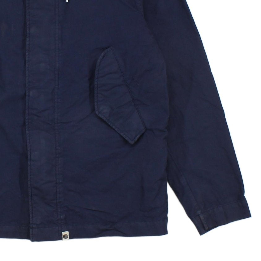 Mens Jacket Hooded Full Zip Cotton