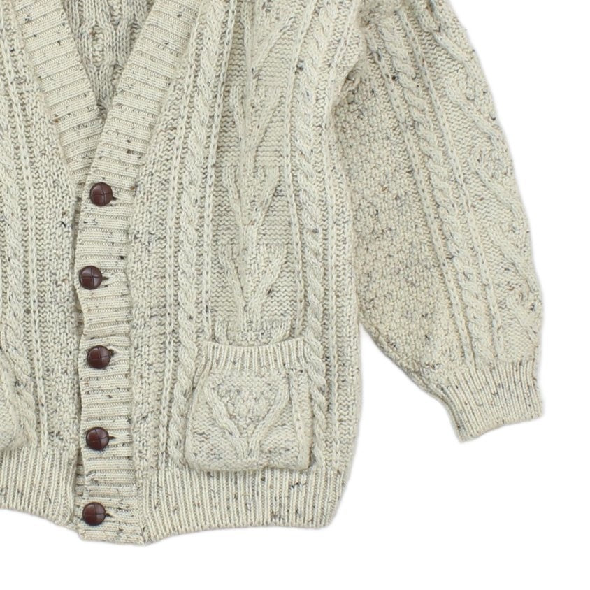 Womens Cable Knit Cardigan Chunky Knit Wool