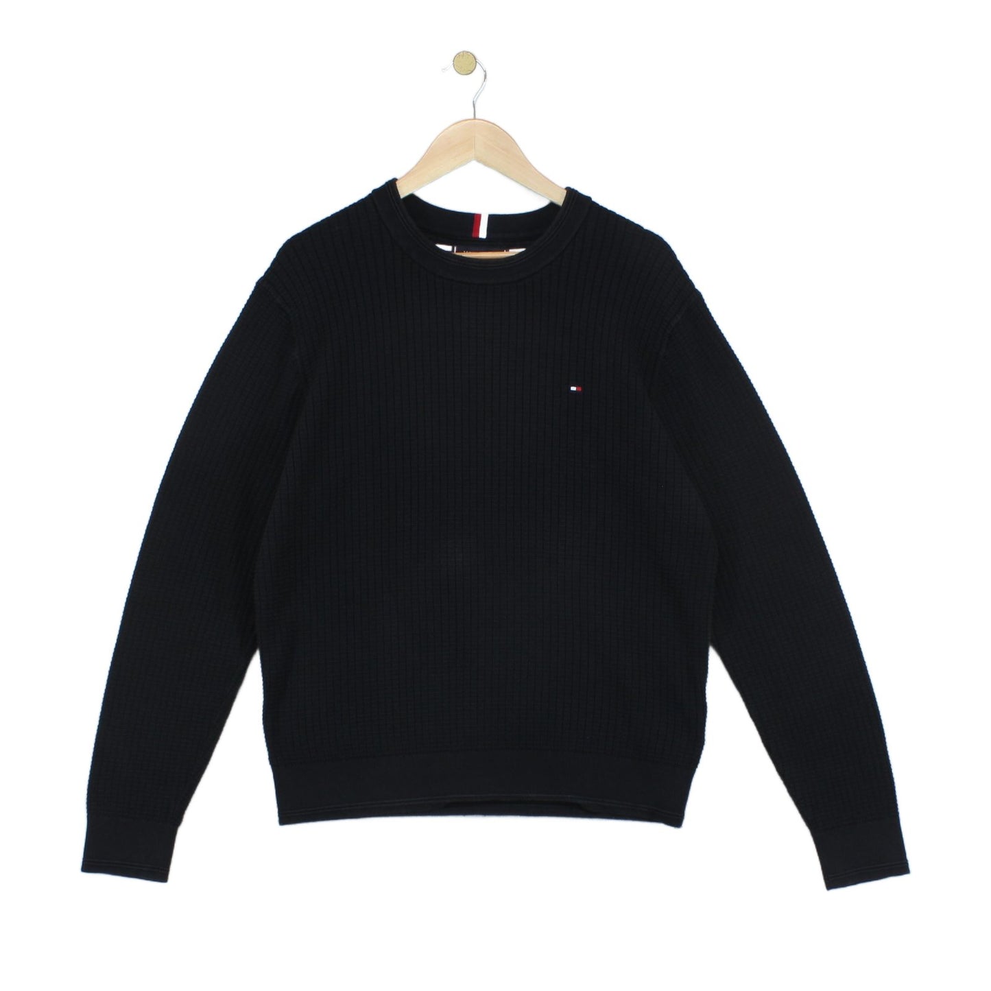 Mens Ribbed Jumper Crew Neck
