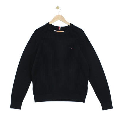 Mens Ribbed Jumper Crew Neck