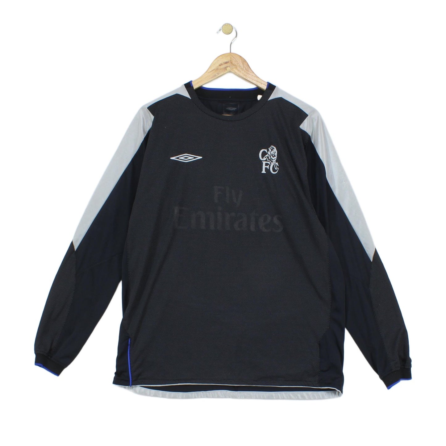 Mens Chelsea 2004-05 Football Shirt Away Jersey Long Sleeve