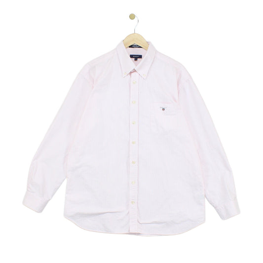 Mens Striped Shirt Oxford Banker Regular Fit Long Sleeve