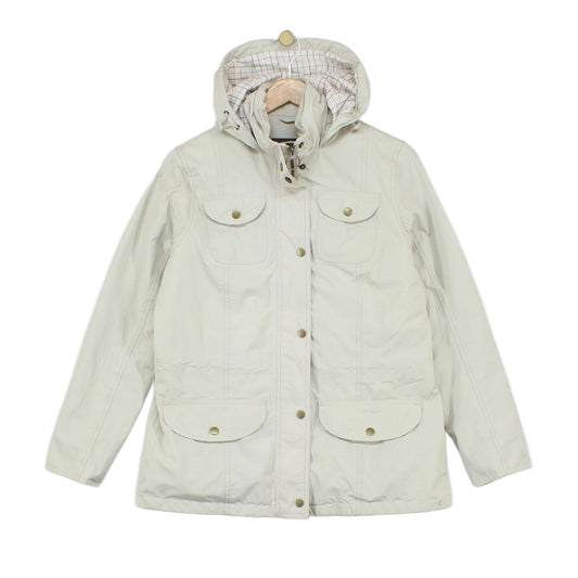 Womens Waterproof Jacket Breathable Hooded Plaid Lining
