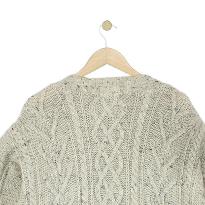 Womens Cable Knit Cardigan Chunky Knit Wool