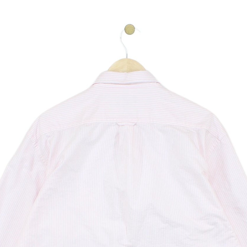 Mens Striped Shirt Oxford Banker Regular Fit Long Sleeve