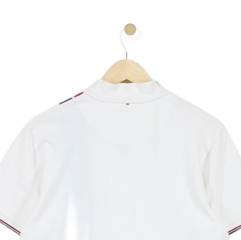 Mens Striped Polo Shirt Made In Portugal 1/4 Zip