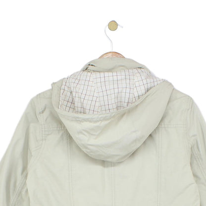 Womens Waterproof Jacket Breathable Hooded Plaid Lining