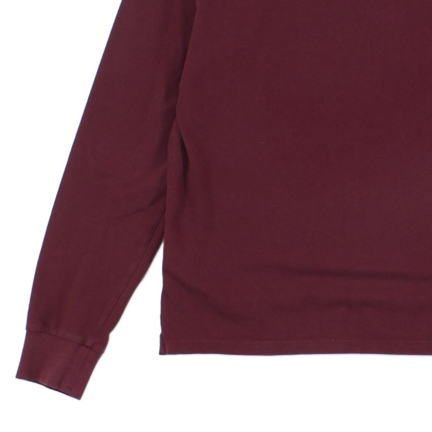 Mens Polo Shirt Slim Fit Long Sleeve Embroidered