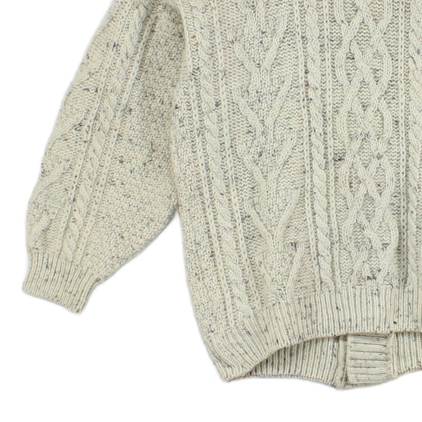 Womens Cable Knit Cardigan Chunky Knit Wool