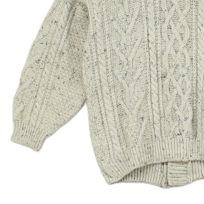 Womens Cable Knit Cardigan Chunky Knit Wool