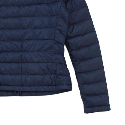 Womens Quilted Down Jacket Snap Button Lightweight