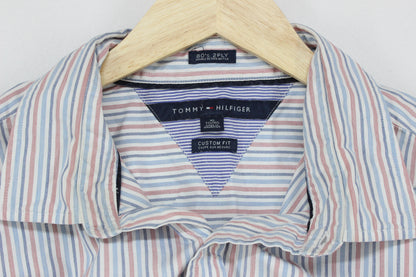 Mens Striped Shirt Custom Fit Long Sleeve