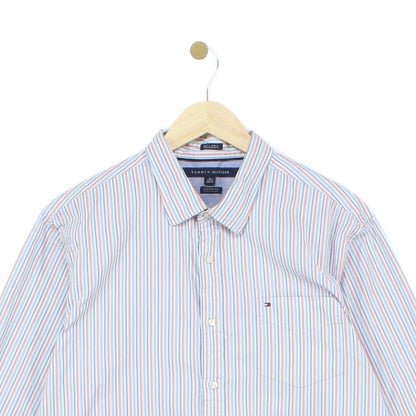 Mens Striped Shirt Custom Fit Long Sleeve