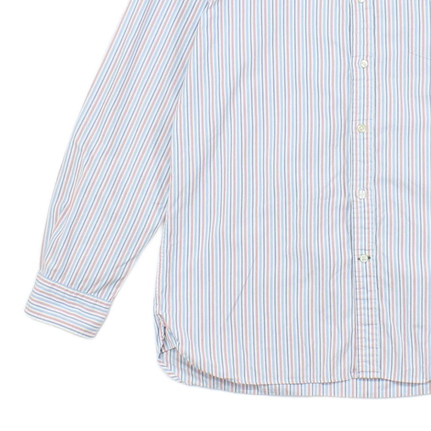 Mens Striped Shirt Custom Fit Long Sleeve