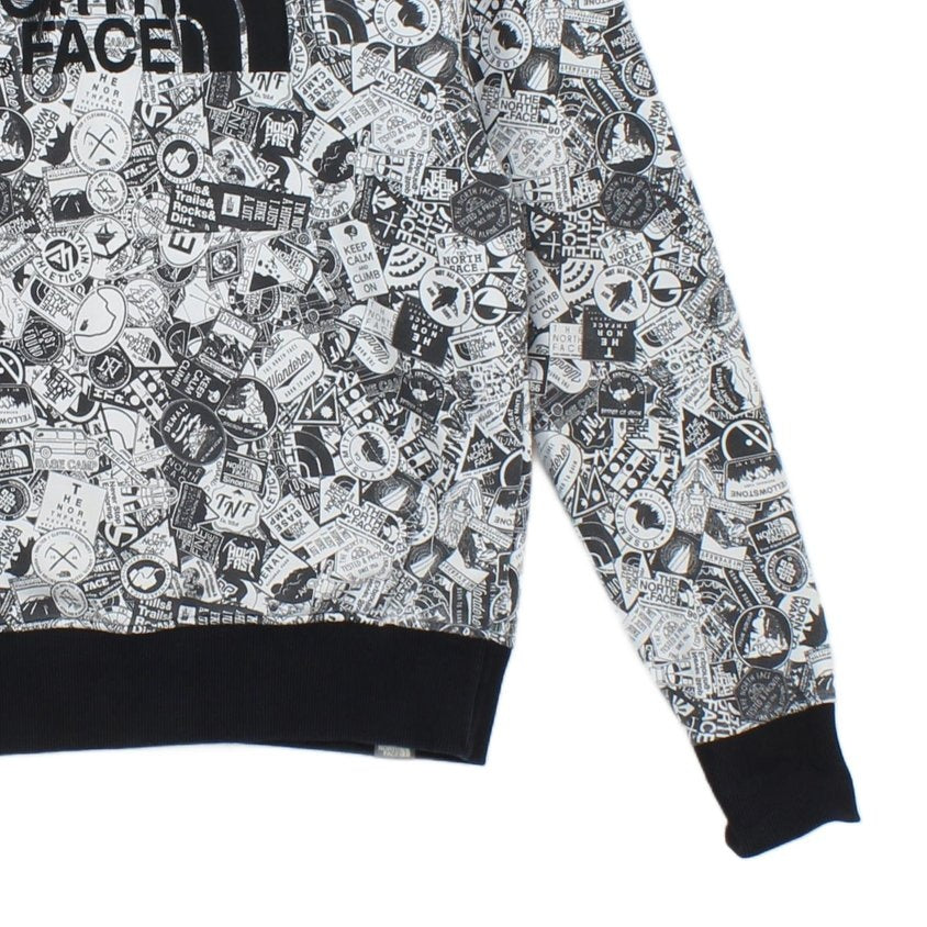 Mens Patterned Hoodie Embroidered Graphic Pullover