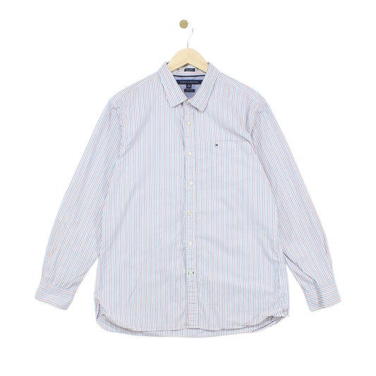 Mens Striped Shirt Custom Fit Long Sleeve