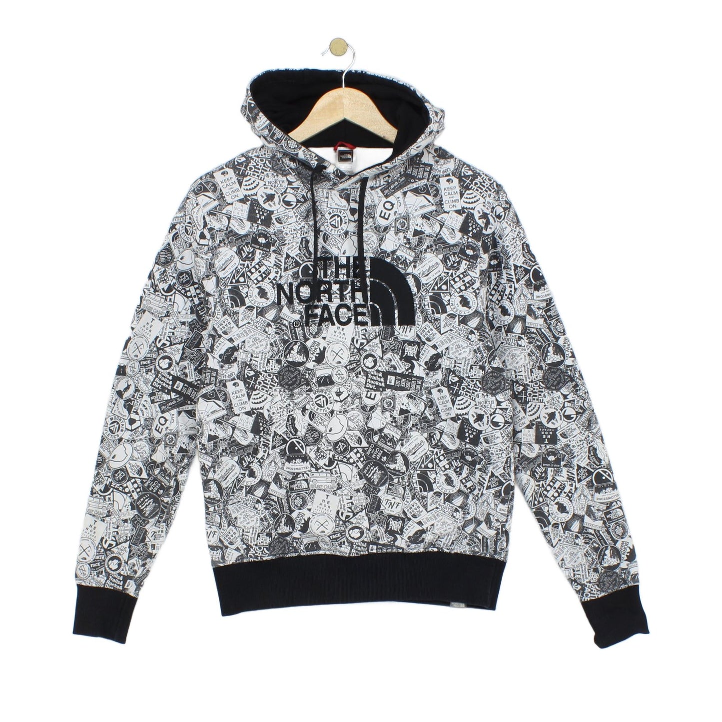 Mens Patterned Hoodie Embroidered Graphic Pullover