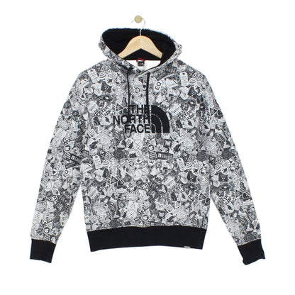 Mens Patterned Hoodie Embroidered Graphic Pullover