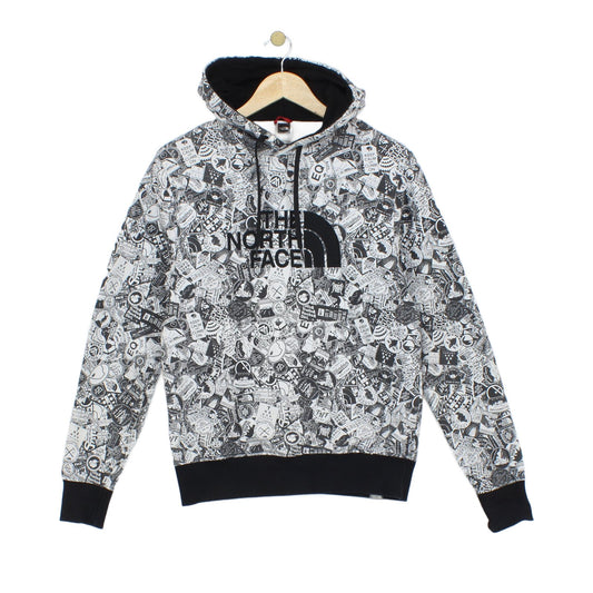 Mens Patterned Hoodie Embroidered Graphic Pullover