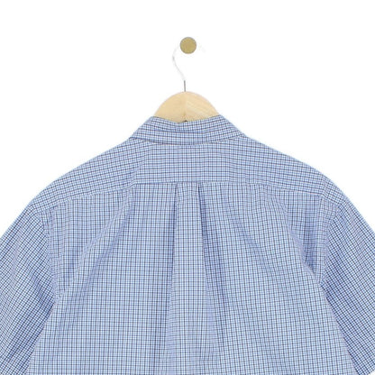 Mens Check Shirt Short Sleeve Slim Fit