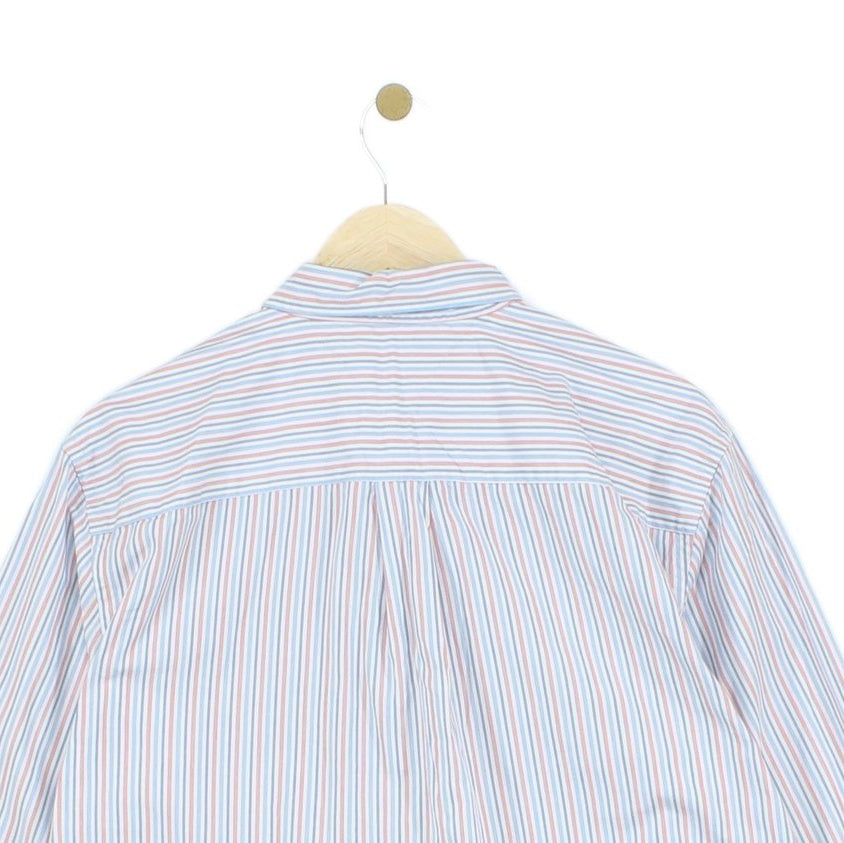 Mens Striped Shirt Custom Fit Long Sleeve