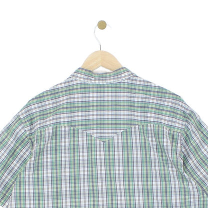Mens Check Shirt Button Up Short Sleeve Classic