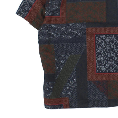 Mens Patterned Shirt Short Sleeve Button Up