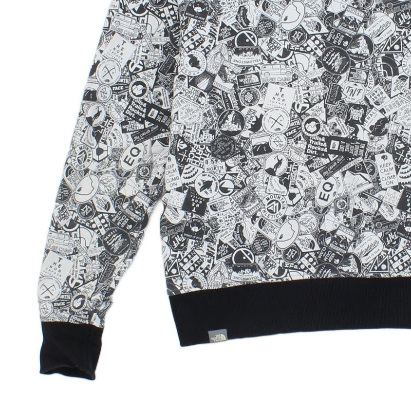 Mens Patterned Hoodie Embroidered Graphic Pullover