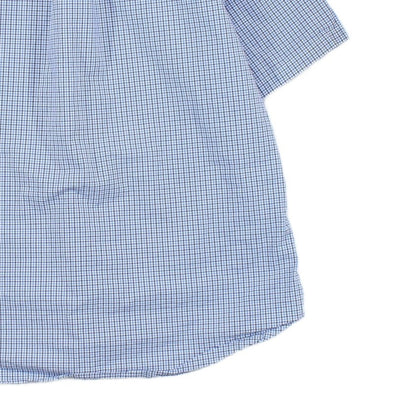 Mens Check Shirt Short Sleeve Slim Fit