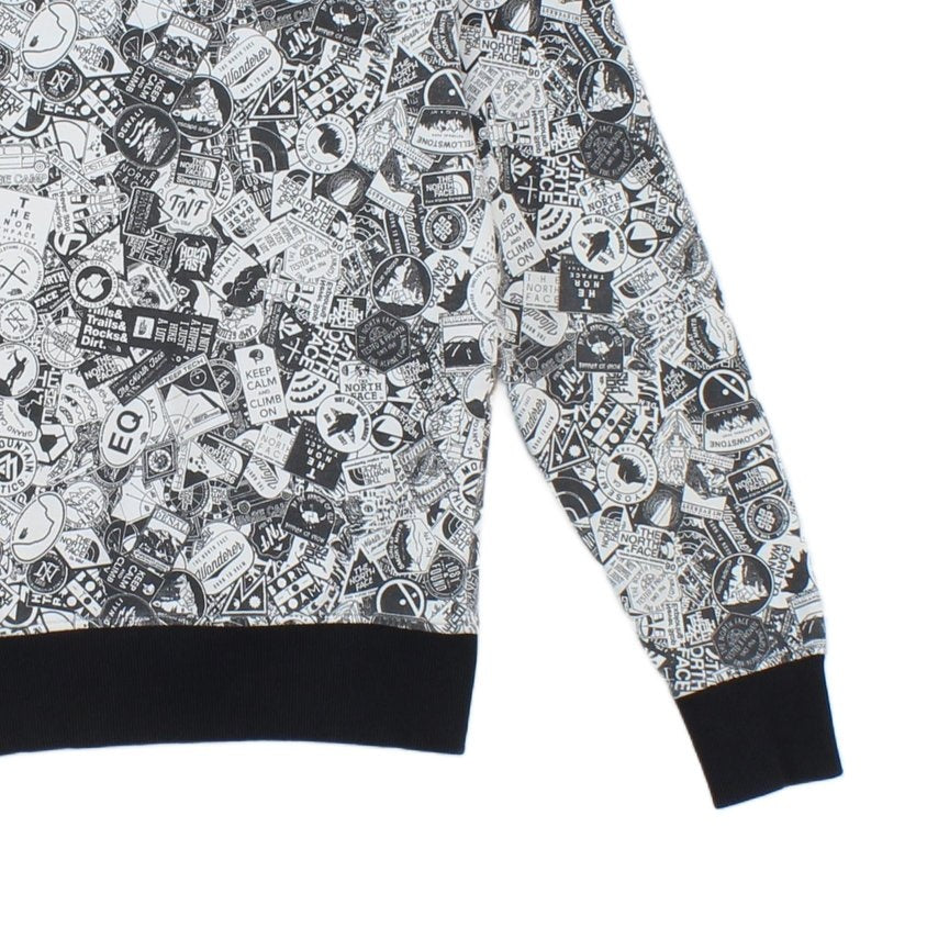 Mens Patterned Hoodie Embroidered Graphic Pullover